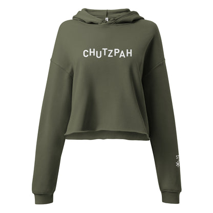 "CHUTZPAH" Women’s Crop Hoodie