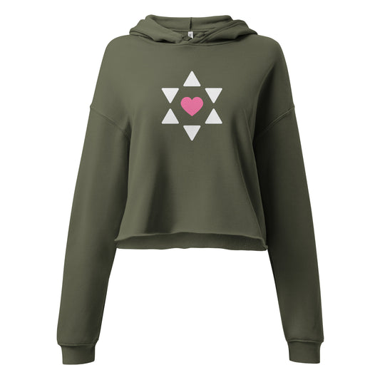 "All Heart" Women's Crop Top Hoodie