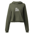 Military Green I'm That Jew® women's cropped hoodie by Eitan Chitayat, front view