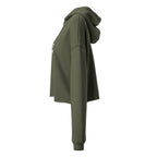 Military Green I'm That Jew® women's cropped hoodie by Eitan Chitayat, left side view