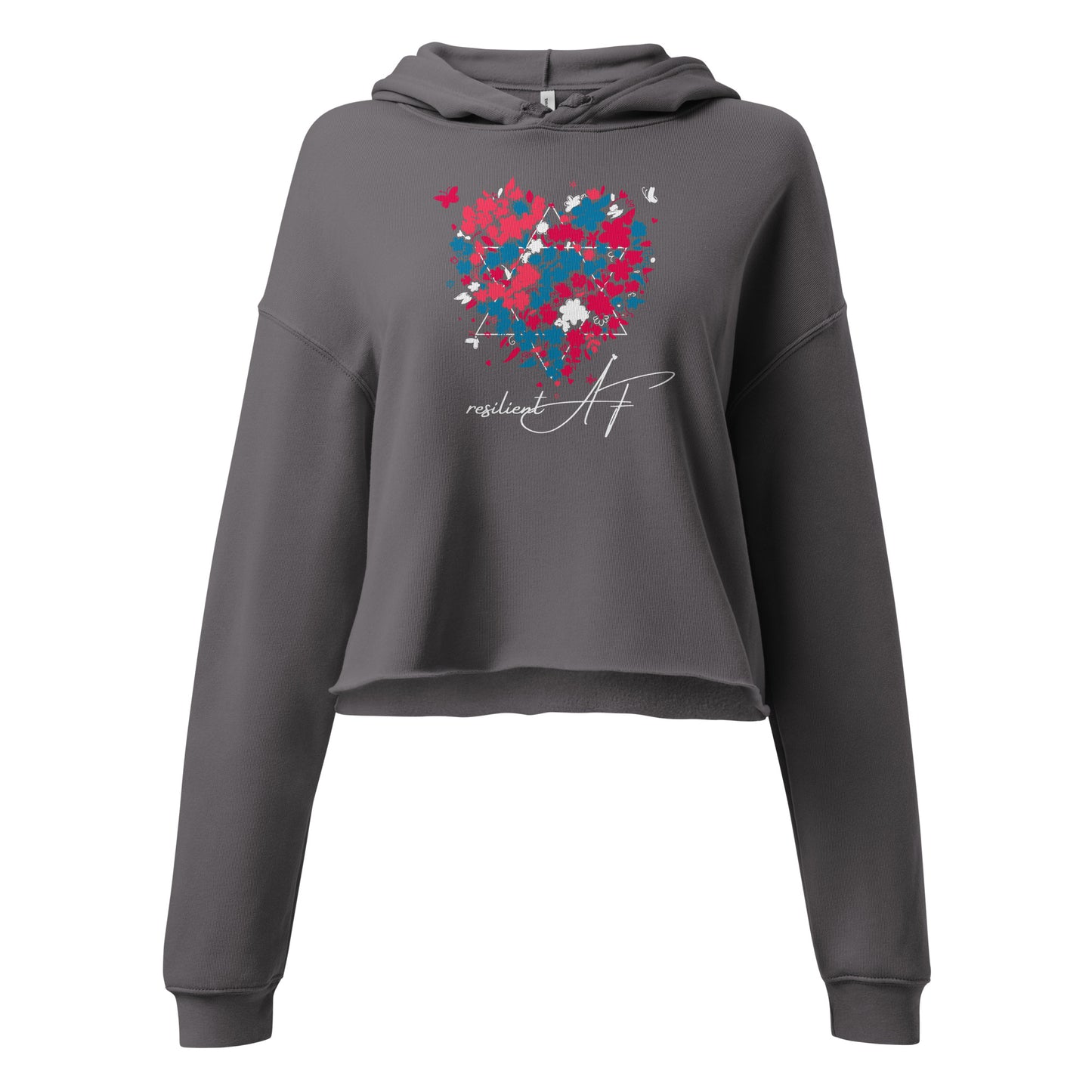 "Resilient AF" Women's Crop Top Hoodie