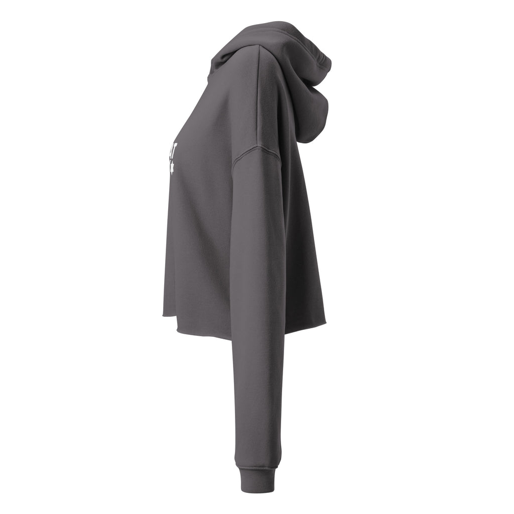 Storm I'm That Jew® women's cropped hoodie by Eitan Chitayat, left side view