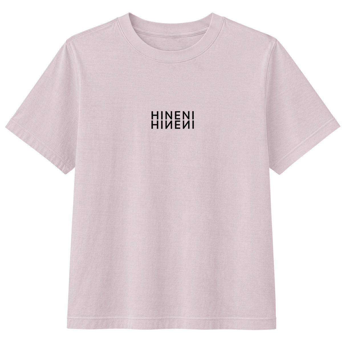 Hineni mirrored graphic tee in washed lavender