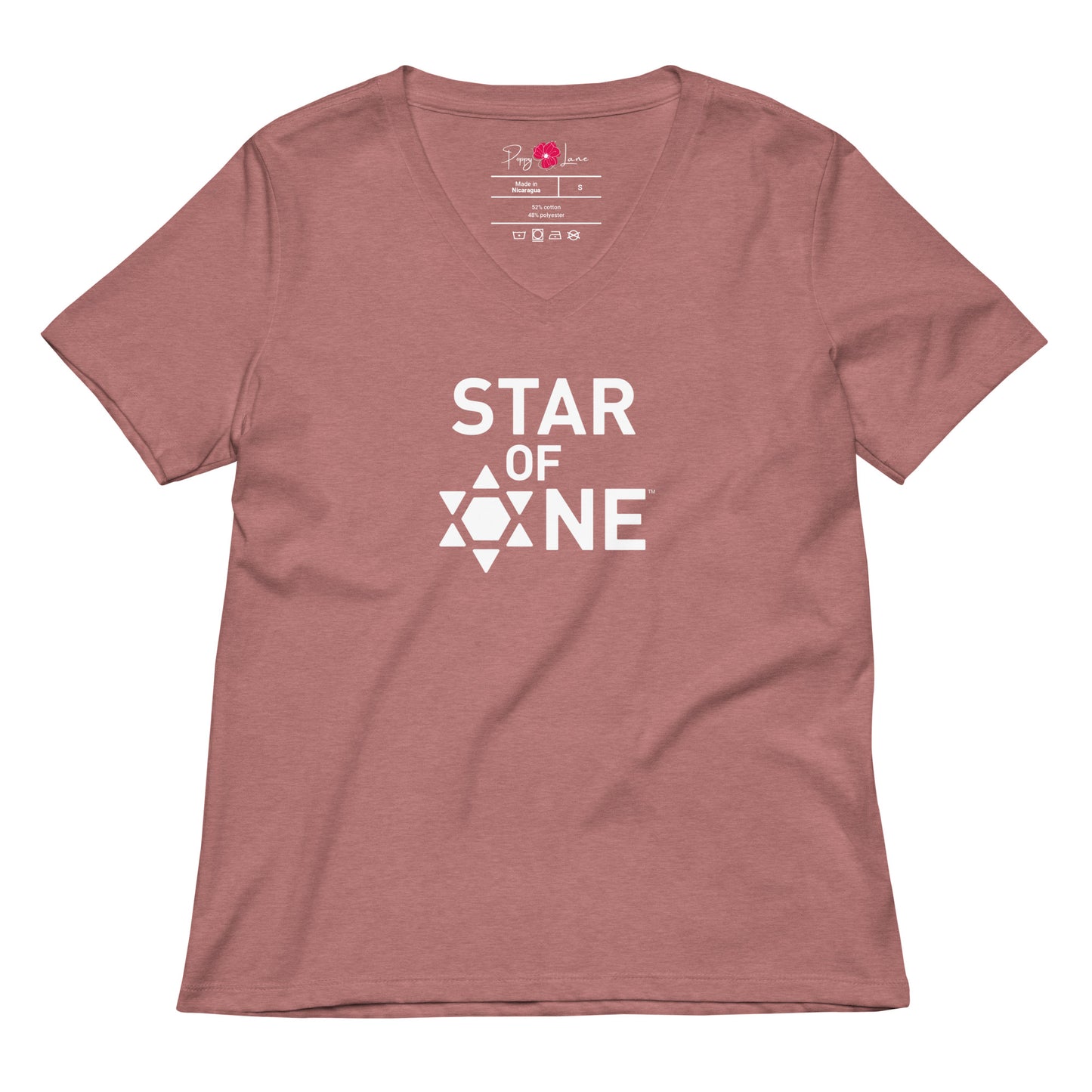 "Star of One" Women's Relaxed V-Neck T-Shirt