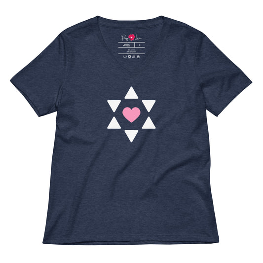 "All Heart" Women's Relaxed V-Neck T-Shirt