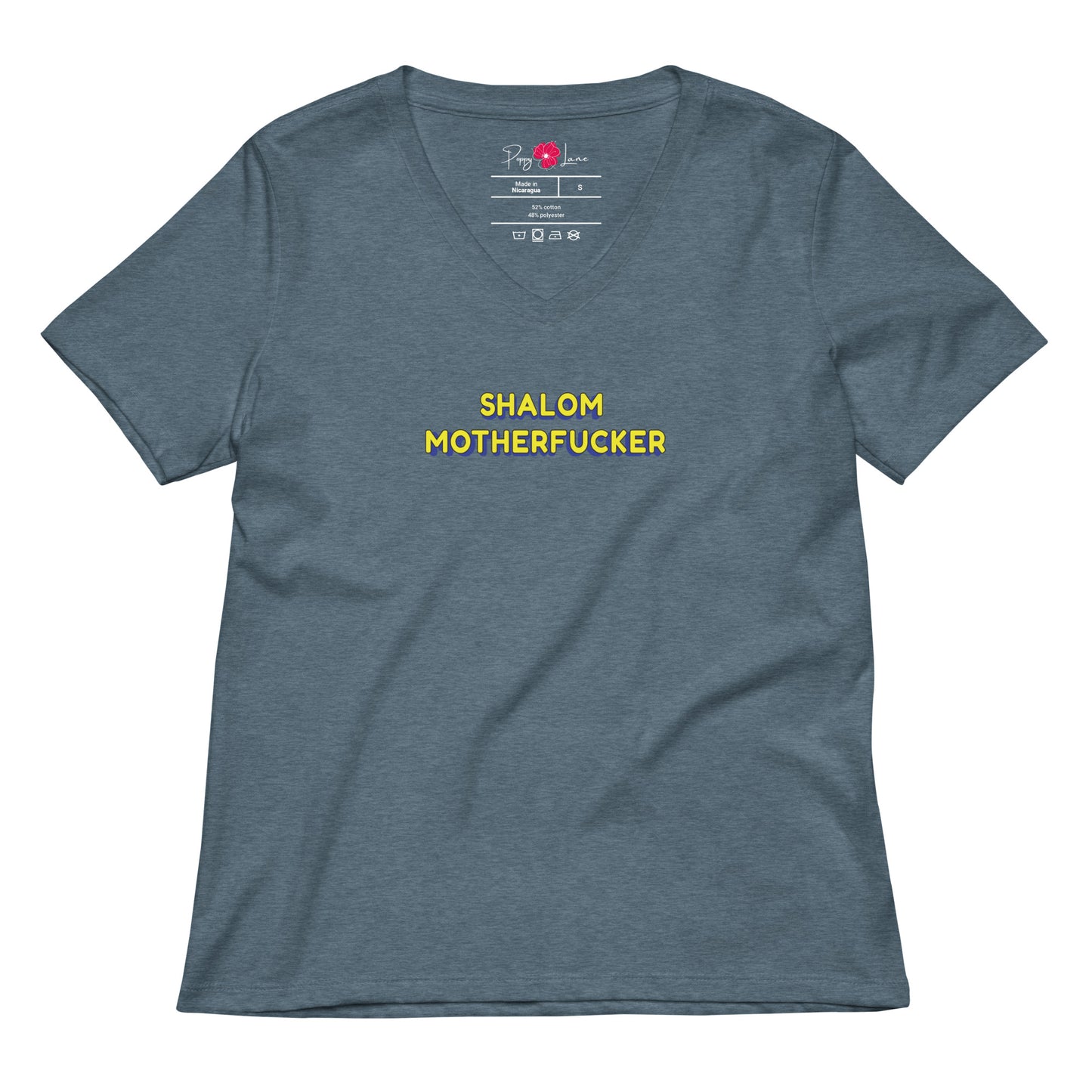 "Shalom Motherfucker" Women's Relaxed V-Neck T-Shirt